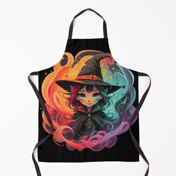 Item preview, Colorful Magical Cute Witch Cartoon illustration designed and sold by DragonRealms.