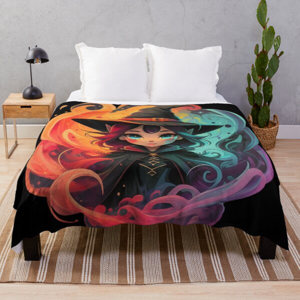 Item preview, Colorful Magical Cute Witch Cartoon illustration designed and sold by DragonRealms.