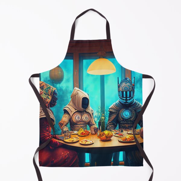 Item preview, Strange Weird Art Creative Original Artwork Late Dinner Party Offworld A238 designed and sold by MPCFICTION.