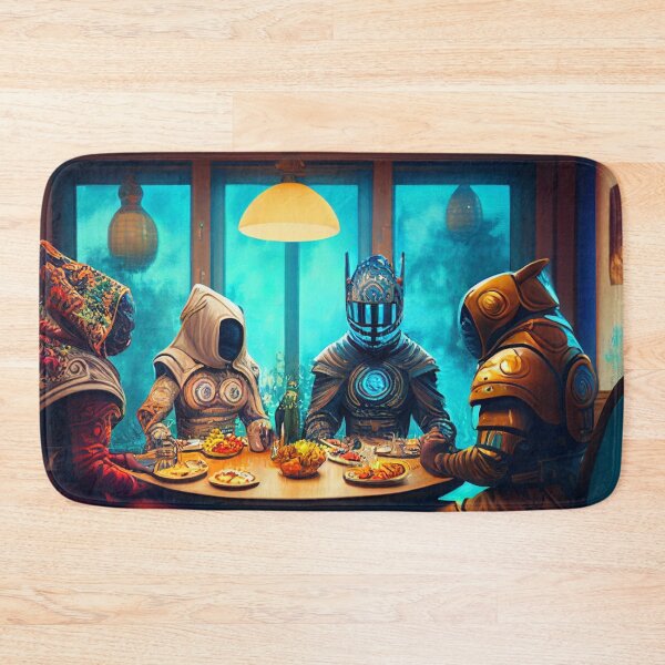 Item preview, Strange Weird Art Creative Original Artwork Late Dinner Party Offworld A238 designed and sold by MPCFICTION.