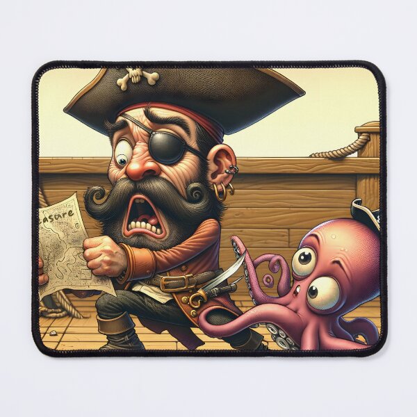 Item preview, Pirate's Surprise: Octopus Encounter designed and sold by inkArtistryfine.