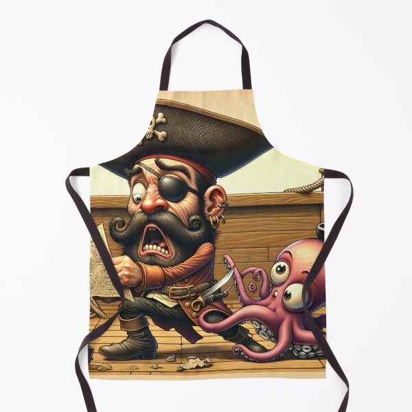 Item preview, Pirate's Surprise: Octopus Encounter designed and sold by inkArtistryfine.