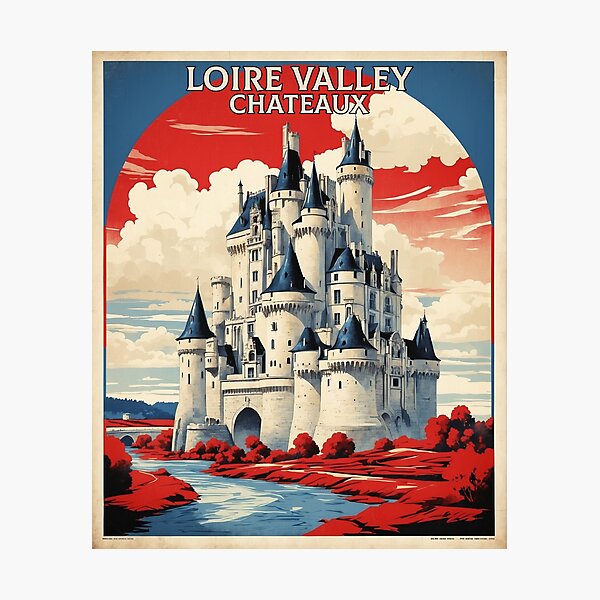 Item preview, Loire Valley Chateaux France Vintage Poster Tourism  designed and sold by TravelersGems.