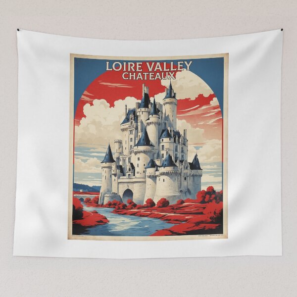 Item preview, Loire Valley Chateaux France Vintage Poster Tourism  designed and sold by TravelersGems.
