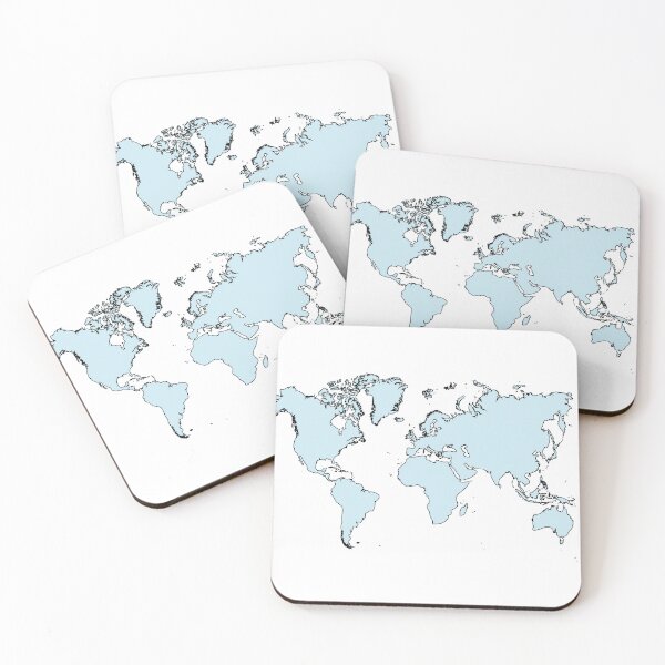Item preview, Blue World Map designed and sold by Islanr.