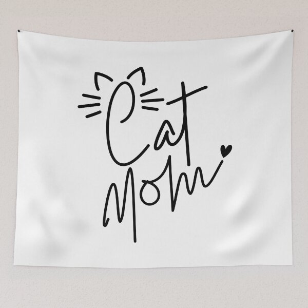 Item preview, Cat Mom Script Text on White designed and sold by sweetbelle.