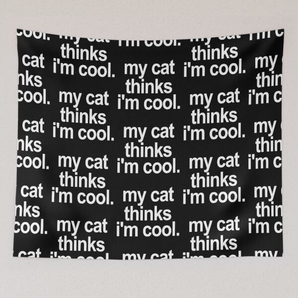 Item preview, My cat thinks i'm cool. (Black) designed and sold by TeeNameHut.