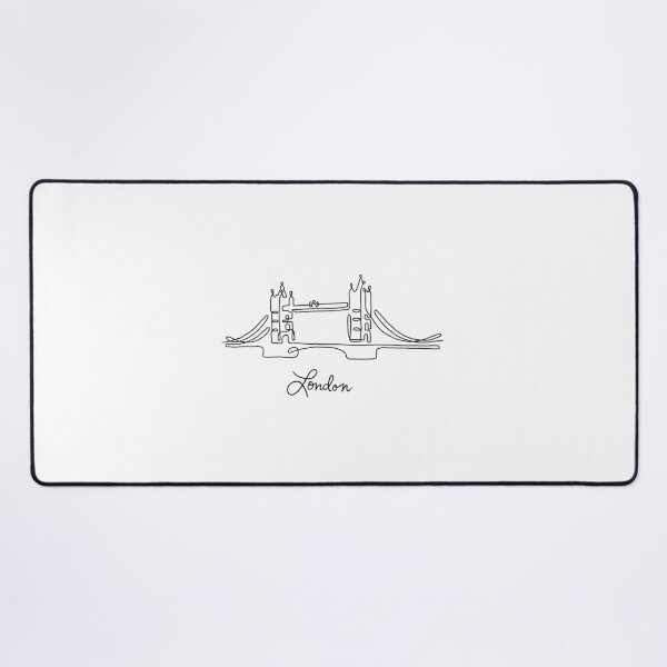 Item preview, London Tower Bridge, famous bridge in London England line art city urban black and white fine art designed and sold by adesignworld.
