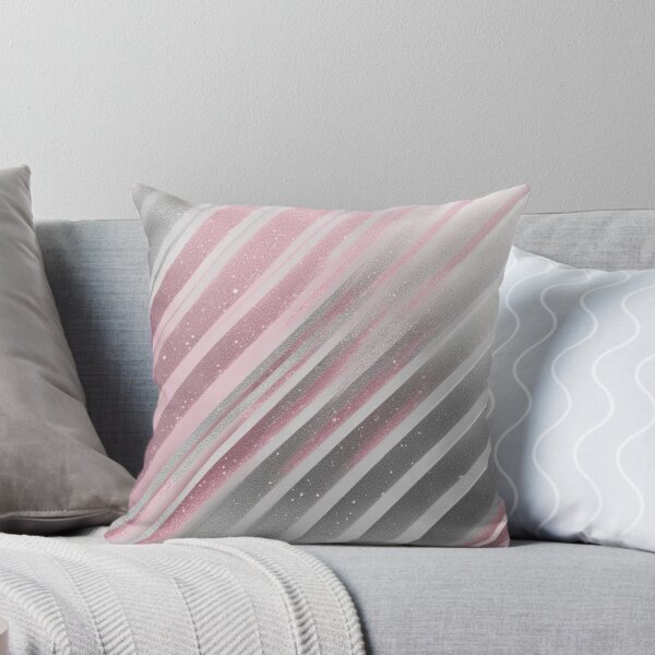Item preview, Light Pink Silver Striped Pattern designed and sold by Simplybe1.