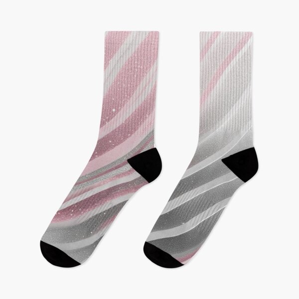 Item preview, Light Pink Silver Striped Pattern designed and sold by Simplybe1.