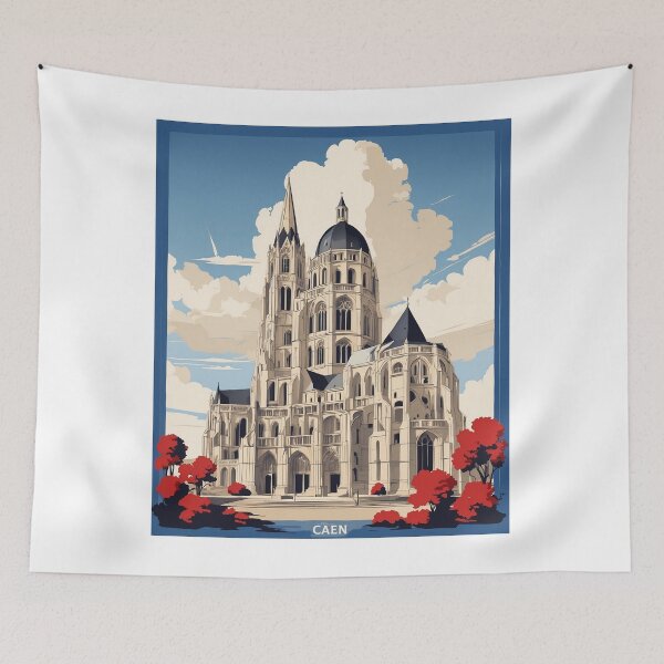 Item preview, Caen France De Paris Vintage Poster Tourism  designed and sold by TravelersGems.