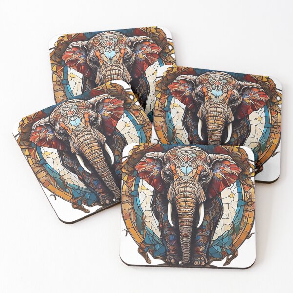 Item preview, Stained Glass Elephant designed and sold by likbatonboot.