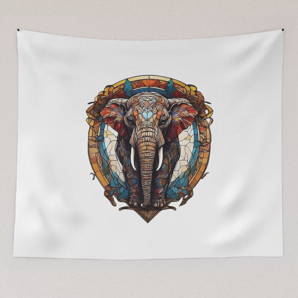 Item preview, Stained Glass Elephant designed and sold by likbatonboot.
