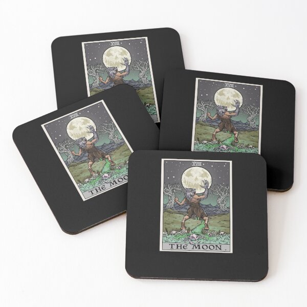 Item preview, The Moon Tarot Card Gothic Halloween Werewolf Gothic Horror designed and sold by taaddison50.