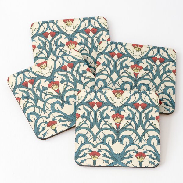Item preview, Art Deco Nouveau Inspired Floral Tapestry designed and sold by digitalvintage.