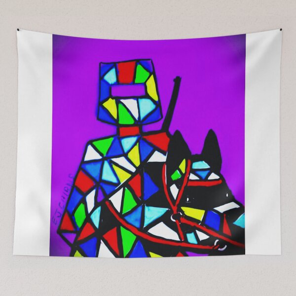 Item preview, Ned Kelly & trusty steed in many colours (mondrian style) designed and sold by EJCairns.