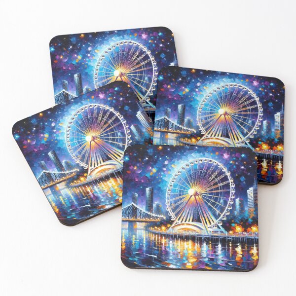 Item preview, Wheel of Brisbane at Night designed and sold by ChrisButler.