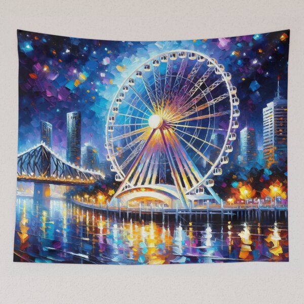 Item preview, Wheel of Brisbane at Night designed and sold by ChrisButler.