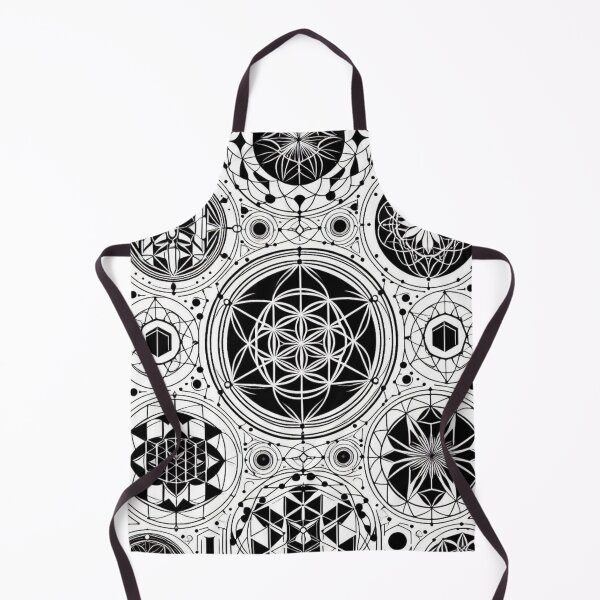Item preview, Mandala Sacred Geometry Black White Lotus Kaleidoscope designed and sold by CoffeeIsATrip.