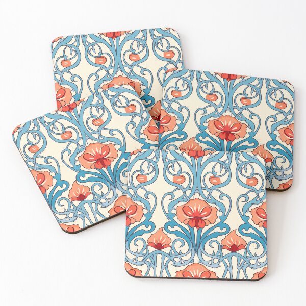 Item preview, Art Deco Nouveau Inspired Floral Tapestry designed and sold by digitalvintage.