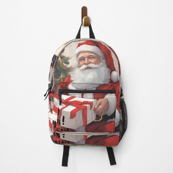 Item preview, Santa Claus wishing Merry Christmas with a gift in hand designed and sold by SENTIMENTALE.