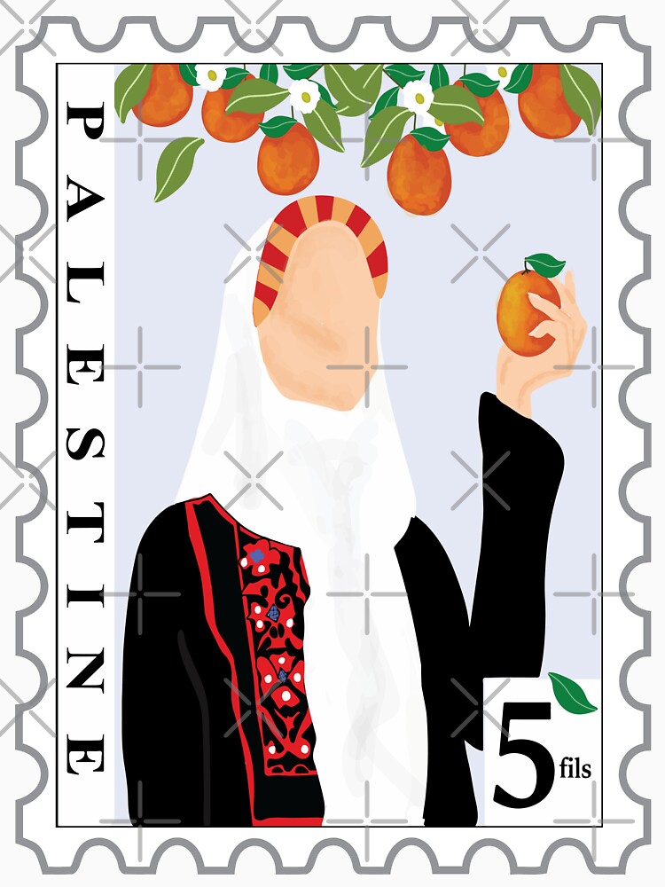 Thumbnail 5 of 5, Pullover Hoodie, Palestinian woman postage designed and sold by ZaynahJArt.