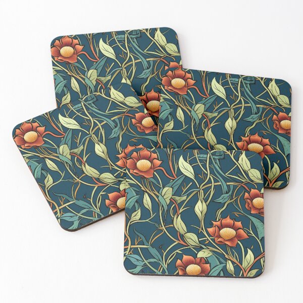 Item preview, Art Deco Nouveau Inspired Floral Tapestry designed and sold by digitalvintage.