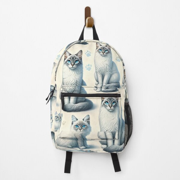 Item preview, Blue-Eyed Feline Elegance - Cat Pattern designed and sold by inkArtistryfine.