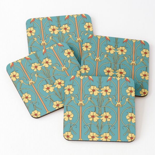 Item preview, Art Deco Nouveau Inspired Floral Tapestry designed and sold by digitalvintage.