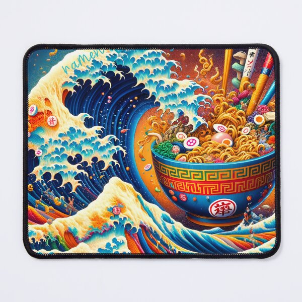 Item preview, Surreal Tsunami Ramen - Cultural Fusion Art designed and sold by inkArtistryfine.