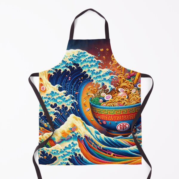 Item preview, Surreal Tsunami Ramen - Cultural Fusion Art designed and sold by inkArtistryfine.