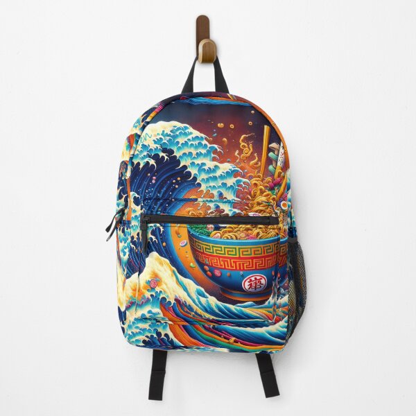 Item preview, Surreal Tsunami Ramen - Cultural Fusion Art designed and sold by inkArtistryfine.