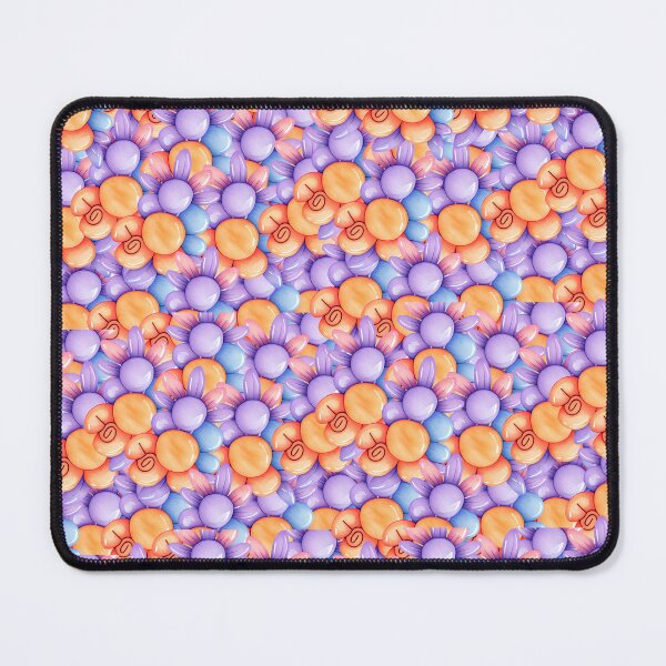 Item preview, Purple orange flower patterns designed and sold by Astralia.