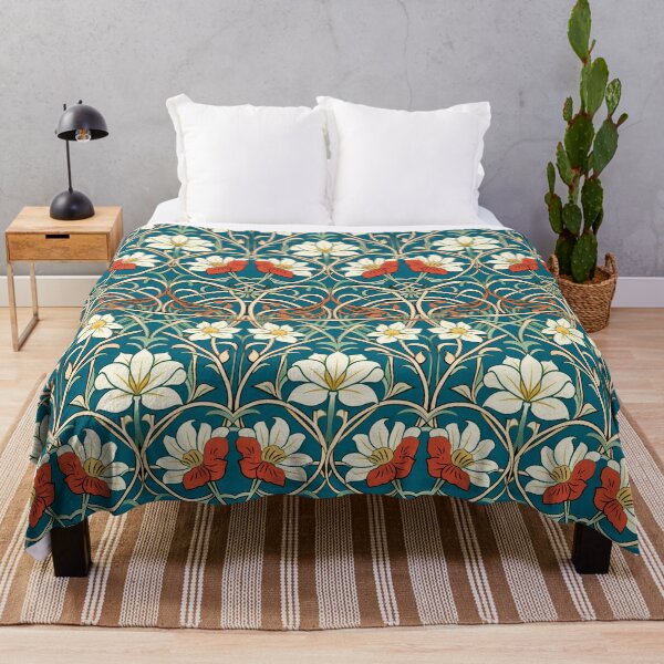 Item preview, Art Deco Nouveau Inspired Floral Tapestry designed and sold by digitalvintage.