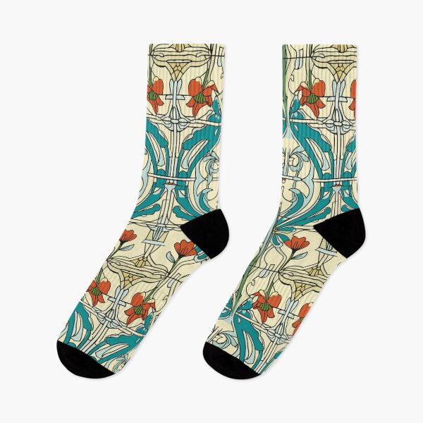 Item preview, Art Deco Nouveau Inspired Floral Tapestry designed and sold by digitalvintage.