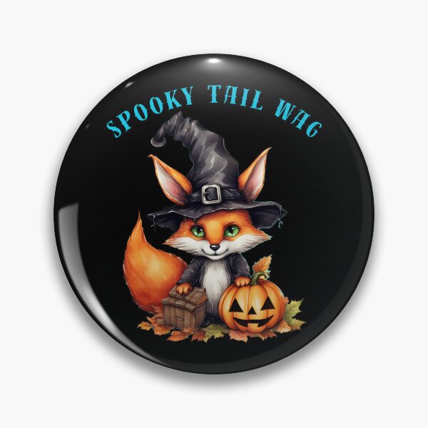 Item preview, Spooky Tail Wag. fox face designed and sold by FoxVibes.