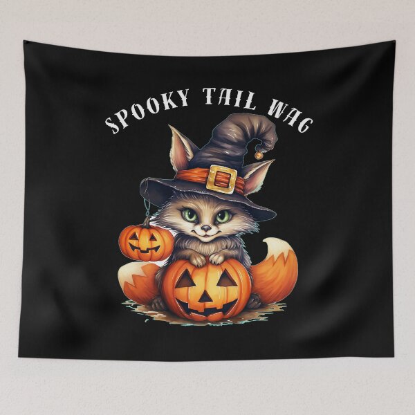Item preview, Spooky Tail Wag. fox saying designed and sold by FoxVibes.