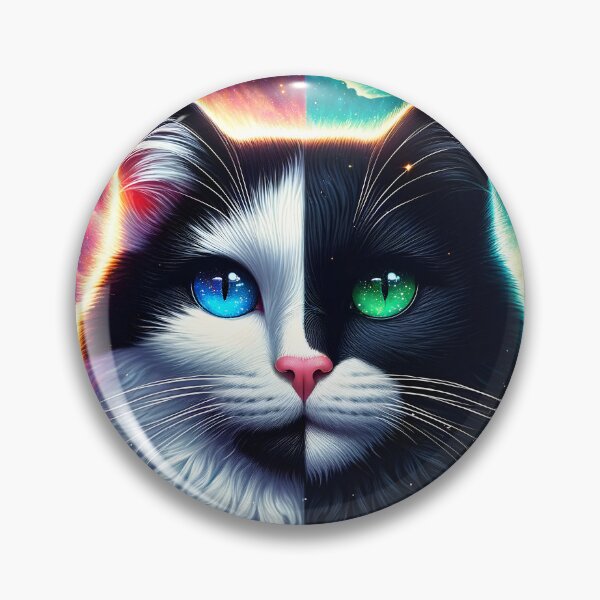 Item preview, Cosmic Gaze - Celestial Feline Majesty" designed and sold by inkArtistryfine.