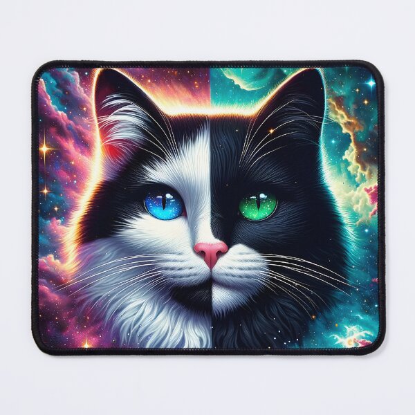 Item preview, Cosmic Gaze - Celestial Feline Majesty" designed and sold by inkArtistryfine.