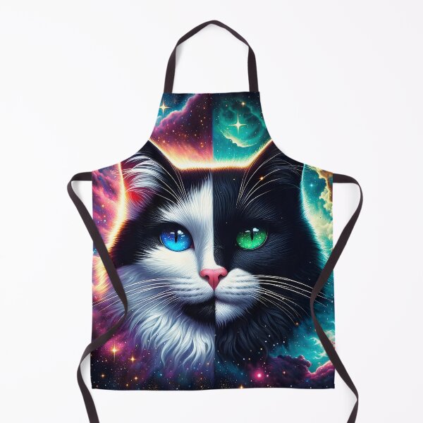 Item preview, Cosmic Gaze - Celestial Feline Majesty" designed and sold by inkArtistryfine.