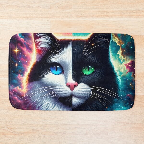 Item preview, Cosmic Gaze - Celestial Feline Majesty" designed and sold by inkArtistryfine.