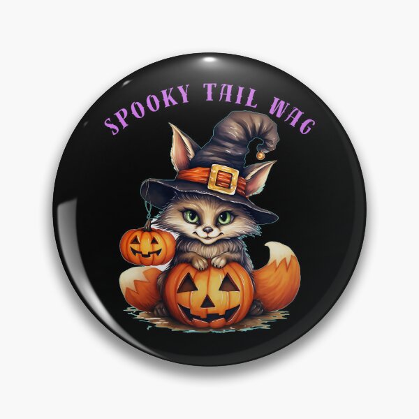 Item preview, Spooky Tail Wag. fox watercolor designed and sold by FoxVibes.