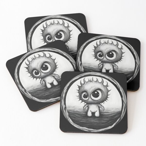 Item preview, Aoi Multicolored black and white - little monsters collection by Red Siri0 designed and sold by Red Siri0 Art.