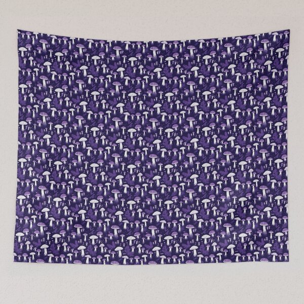 Item preview, purple and white mushroom pattern #2 designed and sold by darkartsflowers.