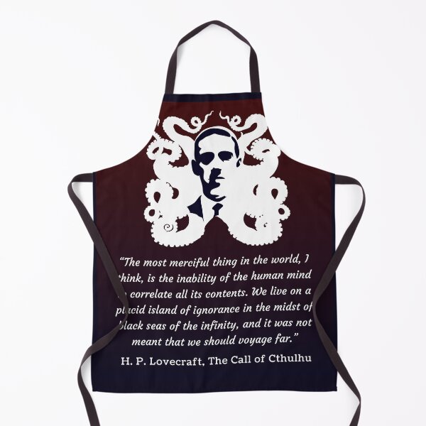 Item preview, H.P. Lovecraft portrait and quote: H.P. Lovecraft portrait and quote: The most merciful thing in the world, I think, is the inability of the human mind to correlate all its contents. designed and sold by artbleed.