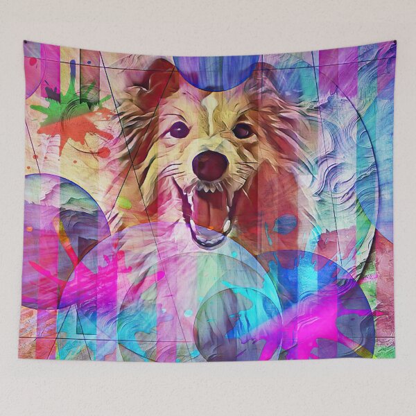 Artikelvorschau, Popart Dog - Sheltie entworfen und verkauft von Wallisart.
