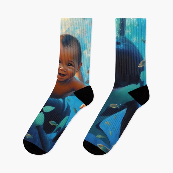 Item preview, Orca swims with baby for a better future designed and sold by Wallisart.
