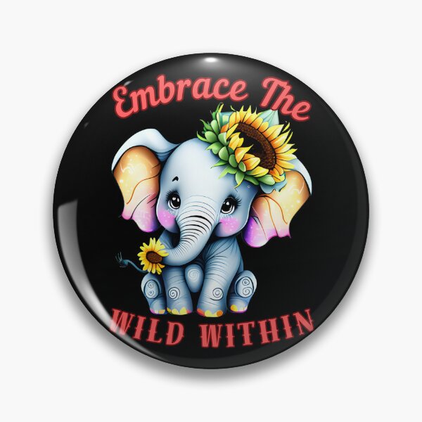 Item preview, Embrace The Wild Within. colorful elephant designed and sold by ElephantVibes.