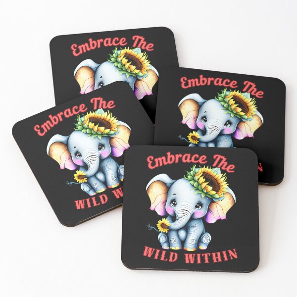 Item preview, Embrace The Wild Within. colorful elephant designed and sold by ElephantVibes.