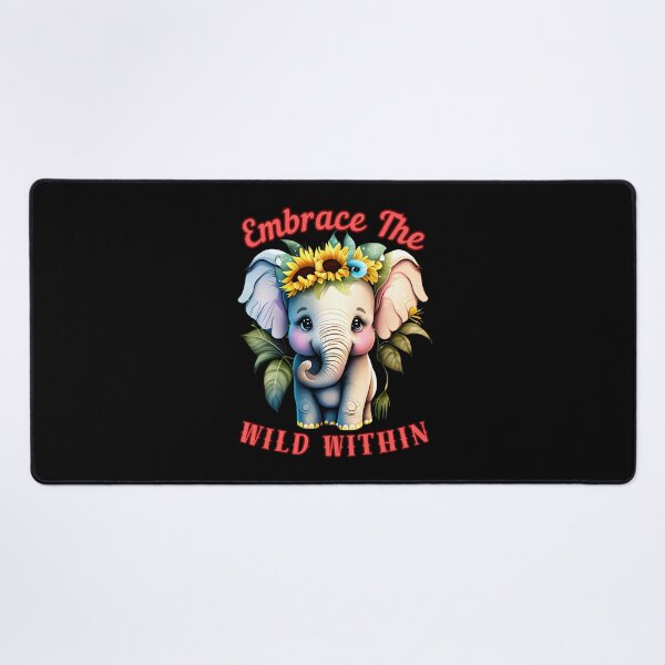 Item preview, Embrace The Wild Within. happy elephant designed and sold by ElephantVibes.